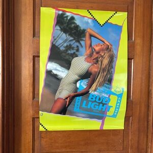 Bud Light Vintage Poster with Model